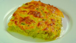 Нежная запеканка из кабачков. Сочная, румяная и очень вкусная