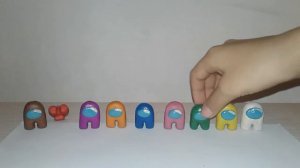 Among us из пластилина .