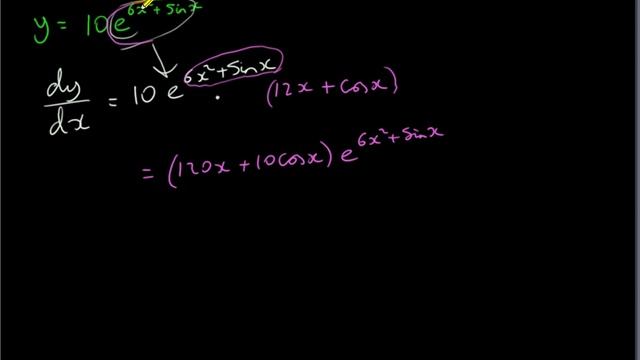 Derivative of e^f(x) using the chain rule смотреть онлайн