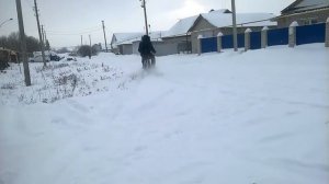 Снегоцикл из мопеда альфа