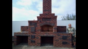Мангал из кирпича + коптильня
