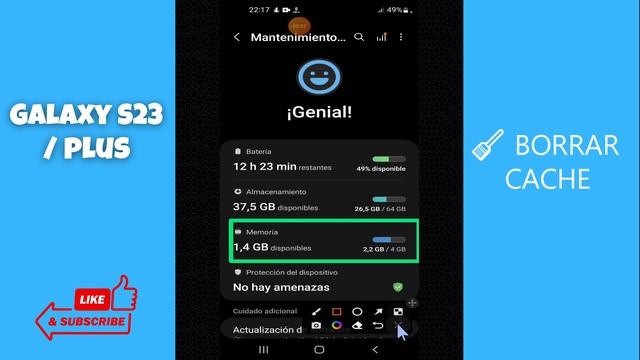 ? BORRAR CACHE Samsung S23, S23 Plus смотреть онлайн