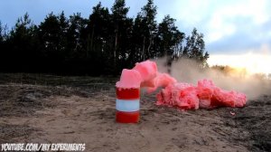 Супер Реакция: Большая Кола, Фанта и Ментос в Бочке