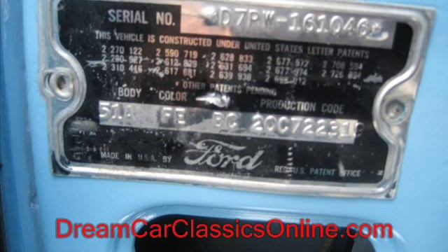 1957 FORD FAIRLANE 500 -  BEAUTIFUL BLUE RETRACTABLE смотреть онлайн