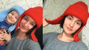 Вязанная шапка ушанка. Мастер класс готов!
