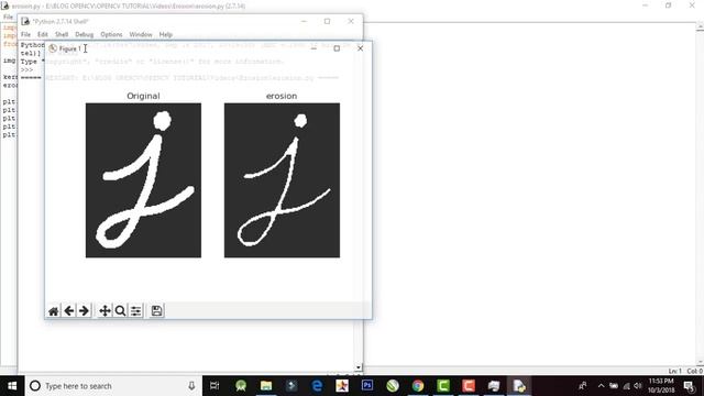 Erosion the Image with OpenCV Python смотреть онлайн