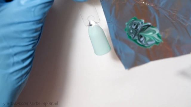 Гель-лак | Дизайн ногтей камень малахит | Зеленый маникюр с эффектом малахита смотреть онлайн