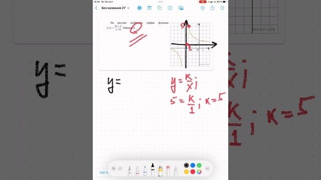 На рисунке изображен график функции F(x)=(kx+a)/x+b