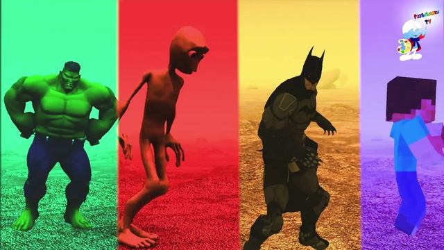 Челлендж разноцветные танцы Халк против Стив из майнкрафта против Бетмэн смотреть онлайн