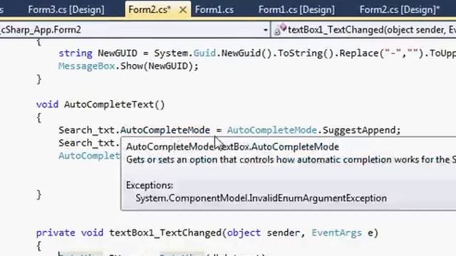 C# Tutorial 85: Textbox autocomplete with Database Values смотреть онлайн