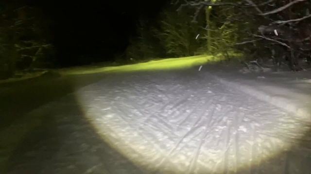 Ночной обзор лыжной трассы в Великом Устюге смотреть онлайн