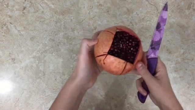 Как нарезать гранат. Нарезка фруктов. Гранат