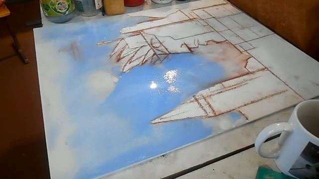 Сельский сюрреализм гуашью и акрилом. 2. 12.01.2012.