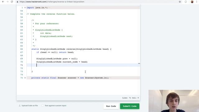 HackerRank Reverse A Linked List Solution Explained - Java смотреть онлайн