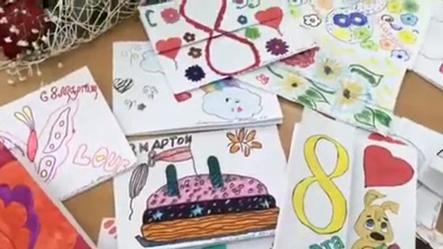 Видеооткрытка 8 март белэн котлау Поздравляем с 8 марта Открытки - трансформеры учащихся к 8 марта