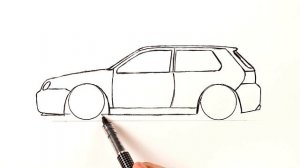Как нарисовать машину Фольксваген