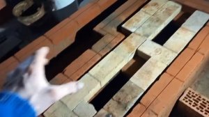 4 часть печи. Кладка печи основания,  зольной камеры, порядовка.