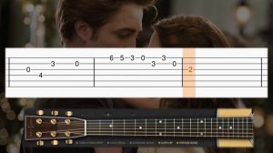 Twilight - Bella's Lullaby - EASY Guitar tutorial (TAB)