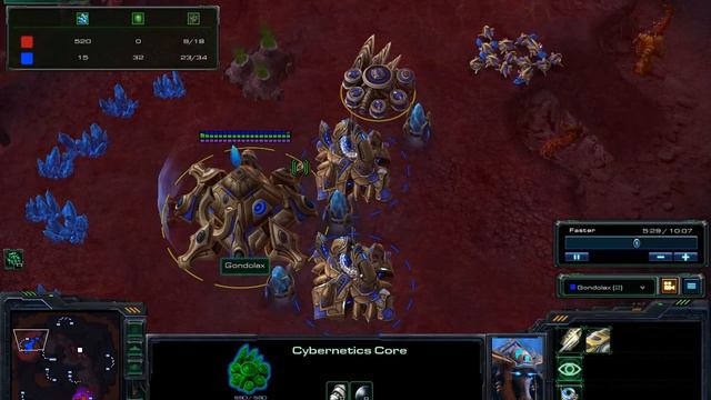 Starcraft II Beta Gameplay - Zealot Rush vs Zergling Rush - Protoss vs Zerg смотреть онлайн