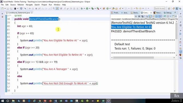 ✔ Java if elseif Statement | (Video 102)