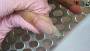 Осенний дизайн ногтей/ Блестящий, витражный выкладной френч/