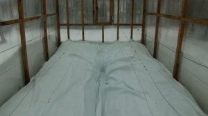 Зимовка винограда в теплице.