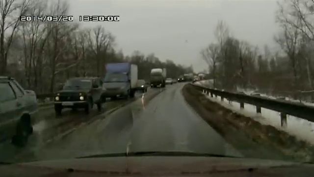 Собинка-Лакинск. Небольшая пробка.