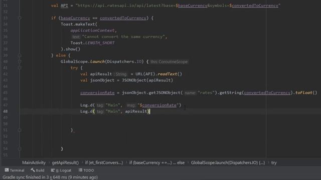 Let's make a Live Currency Conversion App in Android Studio 4.0 Tutorial (Using API) смотреть онлайн
