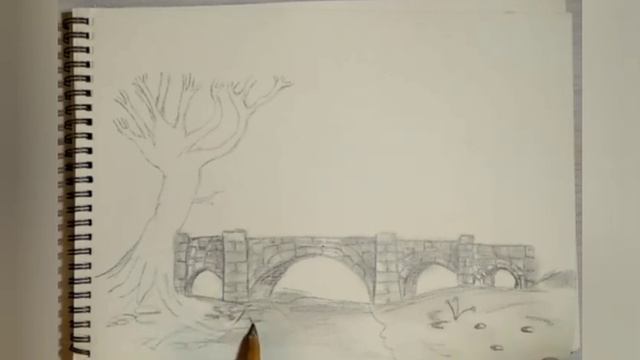 Рисунок карандашом, простой рисунок, пейзаж, сказочный мир, уроки рисования смотреть онлайн