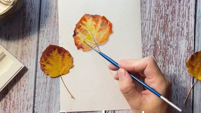 Рисуем акварелью листья смотреть онлайн