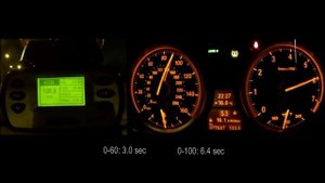 BMW X6 E71 35i stage 1 0-100 racelogic acceleration, 402m