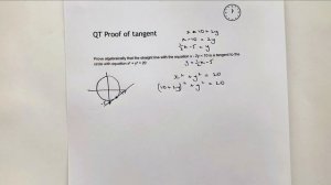 Proof of tangent - GCSE maths grade 8 ish