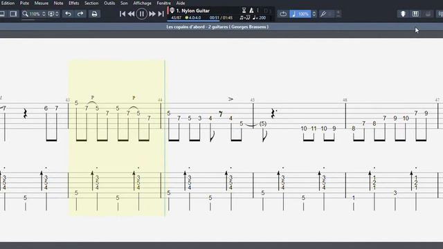 Les copains d'abord  de Georges Brassens * ( Impro ) 2 guitars -  Tablature José Pietra смотреть онлайн