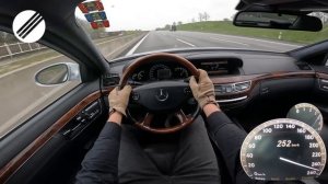 Mercedes-Benz S420CDI L V8 W221 TOP SPEED DRIVE ON GERMAN AUTOBAHN ?