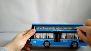 Двухэтажный Автобус "Автопром". Открываются двери, Звук, Свет.