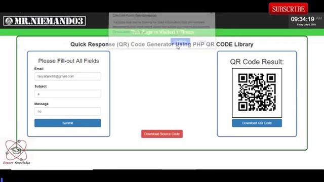 Download Quick Response QR Code Generator in php Source Code