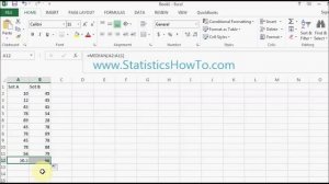 How to Find a Median in Excel 2013