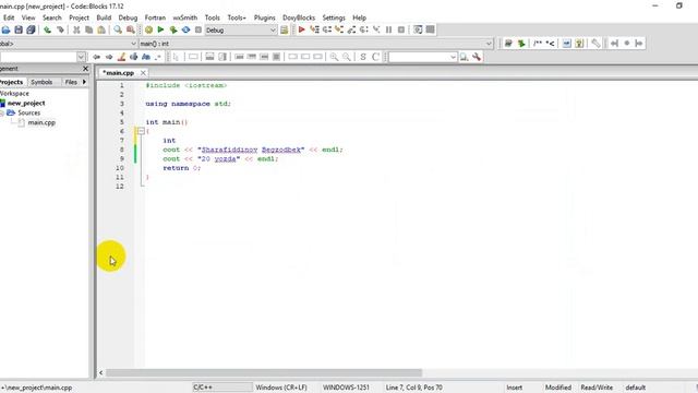 1 - dars. | C++ dasturlash tiliga kirish смотреть онлайн