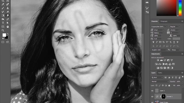 How to remove Shadow from a face/photo in Photoshop смотреть онлайн