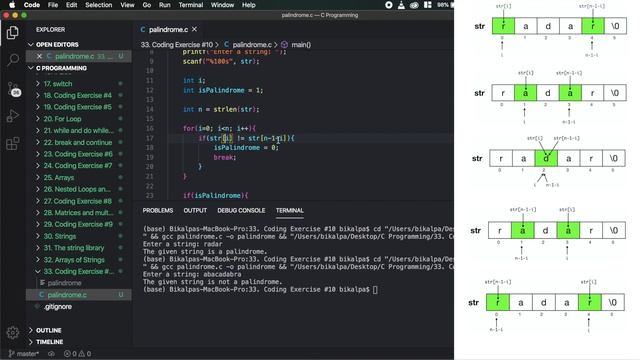 Coding Exercise 10 (String Functions) | C Programming Tutorials in Nepali #33