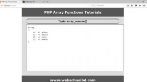 PHP Array Functions -21 (array_reverse())