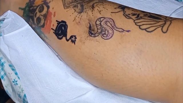 Minimalist "Snake" Tattoo -Timelapse #minimalism  #tattoo #timelapse #tattooflash
