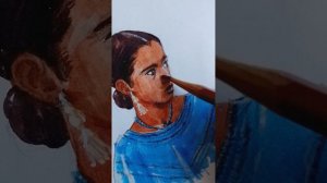 Рисую портрет МАРКЕРАМИ | ДЕВУШКА племя туарегов #арт #портрет #художник #маркеры #shorts