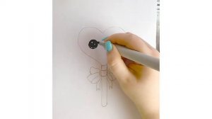 Как нарисовать милый леденец на палочке сердечко Красивый и милый рисунок