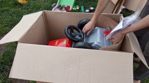 Распаковка - Каталка детская Полесье Turbo трактор с педалями и полуприцепом / 52681
