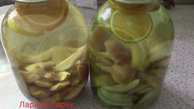 Компот из груш с апельсином и лимоном на зиму