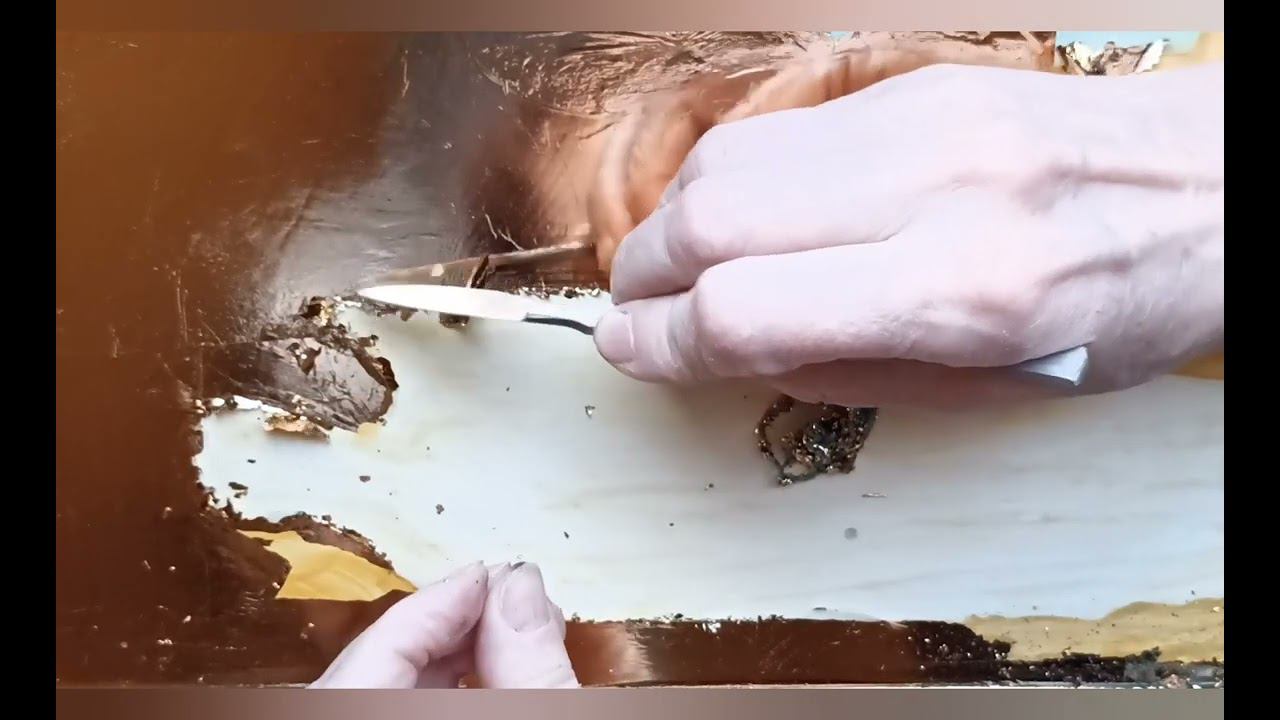 Золотая поталь с али + маскировка для акварели, аутентичный звук : ))