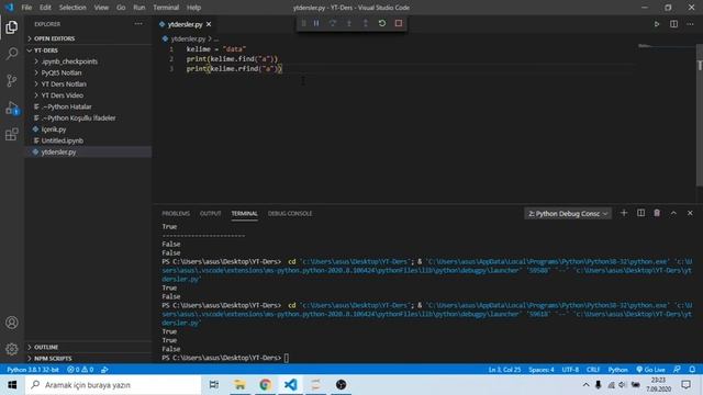 Python Karakter Dizileri: find ve rfind Yöntemleri смотреть онлайн