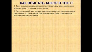 Что такое анкор ссылки и как его вписать в текст