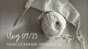 Влог 09/23: новый процесс, готовые носки и планы на осеннее вязание.